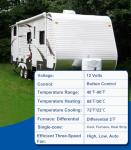 USTAR 3316230.000 RV Wall Thermostat Relay Box Heat/Cool Compatible with Dometic for RV Camper Conditioners 3316230.700 with Black Wall Thermostat 3316230.714