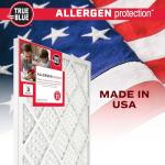 True Blue 15x20x1 MERV 11 Allergen Air Filter (4-Pack) | Electrostatic Pleated HVAC Furnace Air Filter | Replacement Filter for Home Use | Made in USA