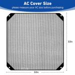 COVERTIFY Central Air Conditioner Covers for Outside 32'' X 32'', Mesh AC Covers for Outside Unit, Breathable AC Conditioning Condenser Compressor Cover - Top Universal Defener for All Season