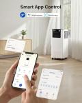 Temprium 10,000 BTU Portable Air Conditioner, Smart Portable AC Unit for rooms up to 450 sq. ft., 3-in-1 Standing Air Conditioner with Cool, Dry, Fan, Sleep Modes, 24H Timer, APP/Voice/Remote Control