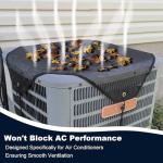 CHIAOJIHE 36" X 36" Ac Cover for Outside Unit, Universal Central Mesh Air Conditioner Cover for Outside, Ac Unit Covers Outdoor, With Four Hooks