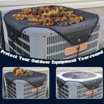 CHIAOJIHE 36" X 36" Ac Cover for Outside Unit, Universal Central Mesh Air Conditioner Cover for Outside, Ac Unit Covers Outdoor, With Four Hooks