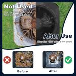 CHIAOJIHE 36" X 36" Ac Cover for Outside Unit, Universal Central Mesh Air Conditioner Cover for Outside, Ac Unit Covers Outdoor, With Four Hooks