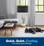 GE 6,000 BTU Electronic Window Air Conditioner, Black Compact AC Cools Rooms up to 250 sq ft, Digital Controls with Remote, Energy Saver Mode, 24Hr Timer, Easy Install Kit Included