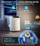 16,000 BTU Inverter Portable Air Conditioner, Cools Up to 800 Sq.Ft, Auto-Evaporation, Low Noise AC Unit with Remote Control for Large Room, Office, Garage, White