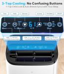 16,000 BTU Inverter Portable Air Conditioner, Cools Up to 800 Sq.Ft, Auto-Evaporation, Low Noise AC Unit with Remote Control for Large Room, Office, Garage, White