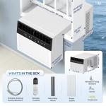 Tehanld 12,000 BTU U-Shaped Smart Inverter Window Air Conditioner,550 Sq.Ft Cooling Capacity, Ultra Quiet Operation, Open Window Flexibility with full view, Energy Saving,Remote Control