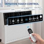 Tehanld 12,000 BTU U-Shaped Smart Inverter Window Air Conditioner,550 Sq.Ft Cooling Capacity, Ultra Quiet Operation, Open Window Flexibility with full view, Energy Saving,Remote Control