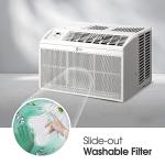 LG 5800 BTU Window Air Conditioners [2023 New] Remote Control Ultra-Quiet Compact-size Washable Filter Multi-Speed Fan Cools 260 Sq.Ft. Small Room AC Unit air conditioner Easy Install White LW6023R