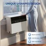 Tehanld 12,000 BTU U-Shaped Smart Inverter Window Air Conditioner,550 Sq.Ft Cooling Capacity, Ultra Quiet Operation, Open Window Flexibility with full view, Energy Saving,Remote Control