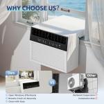 Tehanld 12,000 BTU U-Shaped Smart Inverter Window Air Conditioner,550 Sq.Ft Cooling Capacity, Ultra Quiet Operation, Open Window Flexibility with full view, Energy Saving,Remote Control