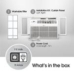 LG 5800 BTU Window Air Conditioners [2023 New] Remote Control Ultra-Quiet Compact-size Washable Filter Multi-Speed Fan Cools 260 Sq.Ft. Small Room AC Unit air conditioner Easy Install White LW6023R