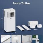 DuraComfort Portable Air Conditioners, 8,500 BTU(Ashrae) /5,100 BTU (SACC), Cooling,Dehumidifier,Fan Mode,Up to 200 Sq.Ft,Suitable for compact Rooms,White