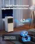 Portable Air Conditioner 12000 BTU 5 in 1 Wifi Smart, APP & Remote Control, Cooling Dehumidifier Fan Sleep Mode, 24H, Window Installation Kits Included, Large Indoor Room