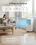 Feelfunn 8,000 BTU Portable Air Conditioner - Cools Up to 350 Sq. Ft., 5-in-1 Portable AC Unit for Rooms with Remote Control, Sleep Mode, 24H Timer, Air Conditioner for Bedroom, Dorm, Apartment