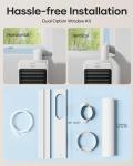 Portable Air Conditioner 12000 BTU 5 in 1 Wifi Smart, APP & Remote Control, Cooling Dehumidifier Fan Sleep Mode, 24H, Window Installation Kits Included, Large Indoor Room