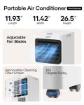 Portable Air Conditioner 12000 BTU 5 in 1 Wifi Smart, APP & Remote Control, Cooling Dehumidifier Fan Sleep Mode, 24H, Window Installation Kits Included, Large Indoor Room
