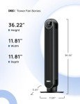 Dreo Bladeless Tower Fan with 90° Oscillation