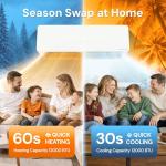 Cozeware 12000 BTU Mini Split Air Conditioner Heat Pump, 230V 20 SEER2 Ductless Inverter System Works with Alexa and WiFi, Cools & Heat Up to 750 Sq.Ft with 3 Eco Mode and Installation Kit, 1 Ton