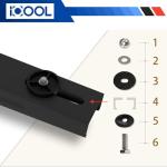 ICOOL Mini Split Wall Mounting Bracket for 9000-36000 BTU Universal Ductless Air Conditioners, Heat Pumps, Compressors & HVAC Systems, Outdoor Heavy Duty Foldable Wall Mount Condenser Bracket, Black