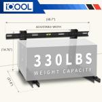 ICOOL Mini Split Wall Mounting Bracket for 9000-36000 BTU Universal Ductless Air Conditioners, Heat Pumps, Compressors & HVAC Systems, Outdoor Heavy Duty Foldable Wall Mount Condenser Bracket, Black