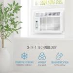 Keystone 12,000 BTU Window Air Conditioner and Dehumidifier, 115V, Window AC Units for Apartment, Living Room, Garage, and Medium Sized Rooms up to 550 Sq.Ft., Window Unit Air Conditioners with Remote