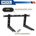 ICOOL Mini Split Wall Mounting Bracket for 9000-36000 BTU Universal Ductless Air Conditioners, Heat Pumps, Compressors & HVAC Systems, Outdoor Heavy Duty Foldable Wall Mount Condenser Bracket, Black