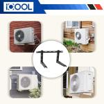 ICOOL Mini Split Wall Mounting Bracket for 9000-36000 BTU Universal Ductless Air Conditioners, Heat Pumps, Compressors & HVAC Systems, Outdoor Heavy Duty Foldable Wall Mount Condenser Bracket, Black