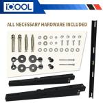 ICOOL Mini Split Wall Mounting Bracket for 9000-36000 BTU Universal Ductless Air Conditioners, Heat Pumps, Compressors & HVAC Systems, Outdoor Heavy Duty Foldable Wall Mount Condenser Bracket, Black