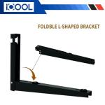 ICOOL Mini Split Wall Mounting Bracket for 9000-36000 BTU Universal Ductless Air Conditioners, Heat Pumps, Compressors & HVAC Systems, Outdoor Heavy Duty Foldable Wall Mount Condenser Bracket, Black
