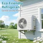 9000 BTU Mini Split AC with Heat Pump, Ductless Mini Split Air Conditioner Heat System with Quiet Operation, All-In-One Kit, 24H Timer, 115V, 19 SEER2 Energy Efficient for 500 Sq.Ft