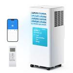 EUHOMY Portable Air Conditioners 12,000 BTU, 4-in-1 Portable Air Conditioner for Rooms Up to 550 Sq.Ft. with Cool, Fan, Dehumidifier, Sleep, Portable AC Unit with Remote & 24H Timer, Installation Kits