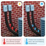 HVAC Copper Pipe Insulation Sleeve 3 Layer Air Conditioner Line Protector 72 x 10.2 Inch AC Thermal Wrap for Outdoor Central Air Mini Split Systems