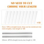 3" W 20Ft L Mini Split Line Set Cover Kit Air Conditioners Decorative PVC Slim Line Cover for Central AC & Heat Pumps Systems Tubing Cover