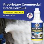 Blue Blaster AC Coil Cleaner Foam - Quart | Extreme Duty Formula for Outdoor AC Condenser Units | 3 to 1 Concentrate Makes 1 Gallon | HVAC Coil Cleaner Lifts Dirt and Grime from the Inside Out