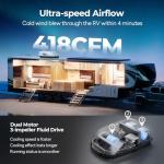 FOGATTI RV Air Conditioner 16K BTU, with Heat Pump and Cooling, with WiFi and Remote Control, Quiet AC, Rooftop AC Unit RV, Non-Ducted, White