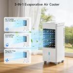 Portable Air Conditioners, 3-IN-1 Evaporative Air Cooler,Cooling Fans that Blow Cold Air with 60° Oscillation,9H Timer,3 Modes & 12 Speeds, 8 Ice Packs, Windowless Portable AC for Room,Bedroom,Office