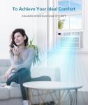 KISSAIR 8,000 BTU Window Air Conditioner Cools up to 350 Sq. ft, Ultra Quiet Window AC Unit with Remote Control, 4 in 1 Energy Saving Air Conditioner Window Unit, Sleep Mode, Easy to Install