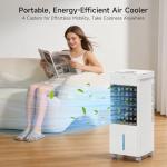 Portable Air Conditioners, 3-IN-1 Evaporative Air Cooler,Cooling Fans that Blow Cold Air with 60° Oscillation,9H Timer,3 Modes & 12 Speeds, 8 Ice Packs, Windowless Portable AC for Room,Bedroom,Office