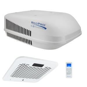 RecPro RV Air Conditioner 15K Ducted or Non-Ducted | Quiet AC | 110-120V | Heat Pump and Cooling | Easy Install | All-in-One Unit | For Camper, Fifth Wheel, Food Trucks (Ducted, White)
