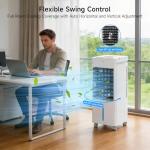 Portable Air Conditioners, 3-IN-1 Evaporative Air Cooler,Cooling Fans that Blow Cold Air with 60° Oscillation,9H Timer,3 Modes & 12 Speeds, 8 Ice Packs, Windowless Portable AC for Room,Bedroom,Office