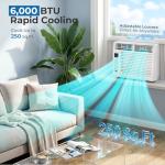 14,000 BTU Window Air Conditioner, 3-in-1 AC Unit with Dehumidifier for Large Room/Living Room Up to 700 Sq. Ft, Quiet & Energy Saving Window AC with Remote, 4 Fan Speeds, 24H Timer