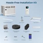 14,000 BTU Window Air Conditioner, 3-in-1 AC Unit with Dehumidifier for Large Room/Living Room Up to 700 Sq. Ft, Quiet & Energy Saving Window AC with Remote, 4 Fan Speeds, 24H Timer