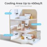 Electactic U-shaped Window Air Unit, Window Air Conditioner Cools Up 450 Sq.ft, Saddle Air Conditioner Window Unit with Full Window View, Low Noise, Cool/Dry/Fan Modes,Off-White, 10000BTU Upgrade