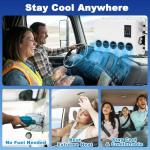 DC 12V RV Air Conditioner, 12000 BTU Truck Camper Rooftop A/C Unit, Fast Cooling, Universal Electric Automotive AC for Motorhome, Van, Tractor, Bus, White