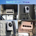 DC 12V RV Air Conditioner, 12000 BTU Truck Camper Rooftop A/C Unit, Fast Cooling, Universal Electric Automotive AC for Motorhome, Van, Tractor, Bus, White