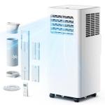 EUHOMY Portable Air Conditioners 10,000 BTU, 4-in-1 Air Conditioner Portable Up to 450 Sq.Ft. with Cool, Fan, Dehumidifier, Sleep, Portable AC Unit with LED Remote & 24H Timer, Installation Kits