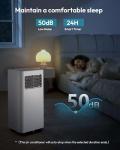 EUHOMY Portable Air Conditioners 10,000 BTU, 4-in-1 Air Conditioner Portable Up to 450 Sq.Ft. with Cool, Fan, Dehumidifier, Sleep, Portable AC Unit with LED Remote & 24H Timer, Installation Kits