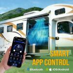 Gidrox 10000 BTU 12V DC RV Air Conditioner - Battery Powered, Low Power Consumption, Ultra Quiet & Fast Cooling Rooftop AC Unit with APP Remote for Camper Van and Truck (Cooling Only)