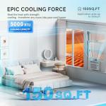 ROVSUN 5000 BTU Window Air Conditioner with Remote & Timer, AC Unit for Window with ECO Mode, 4 Fan Speeds & Easy Installation Kit for Home Dorm Apartment Office up to 150 Sq. Ft, 115V/60Hz